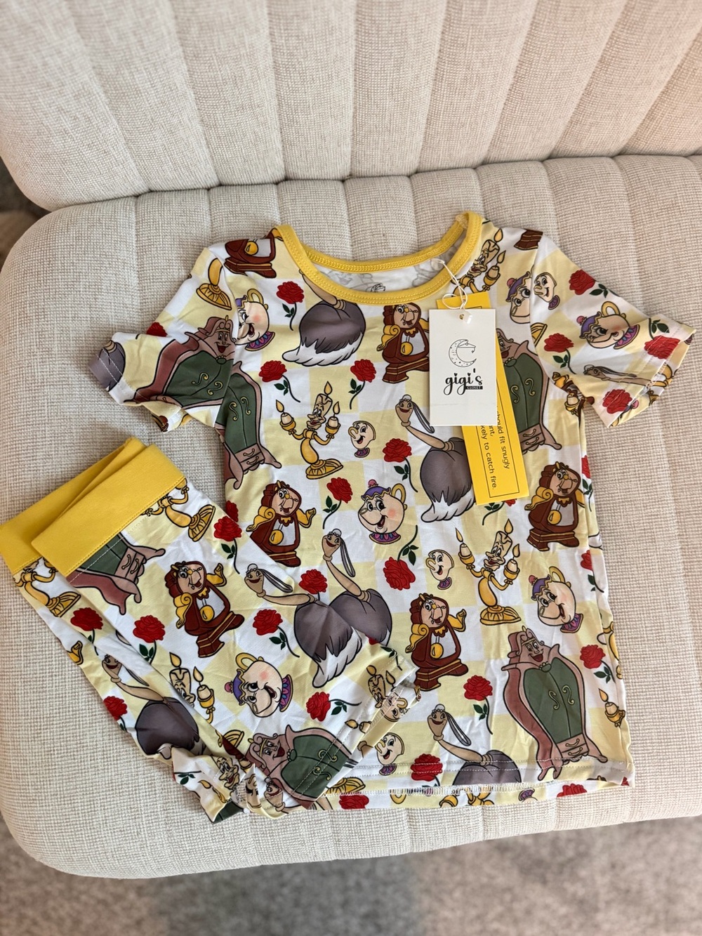 Gigi’s Closet NWT Beauty & The Beast Inspired Bamboo Matching Set